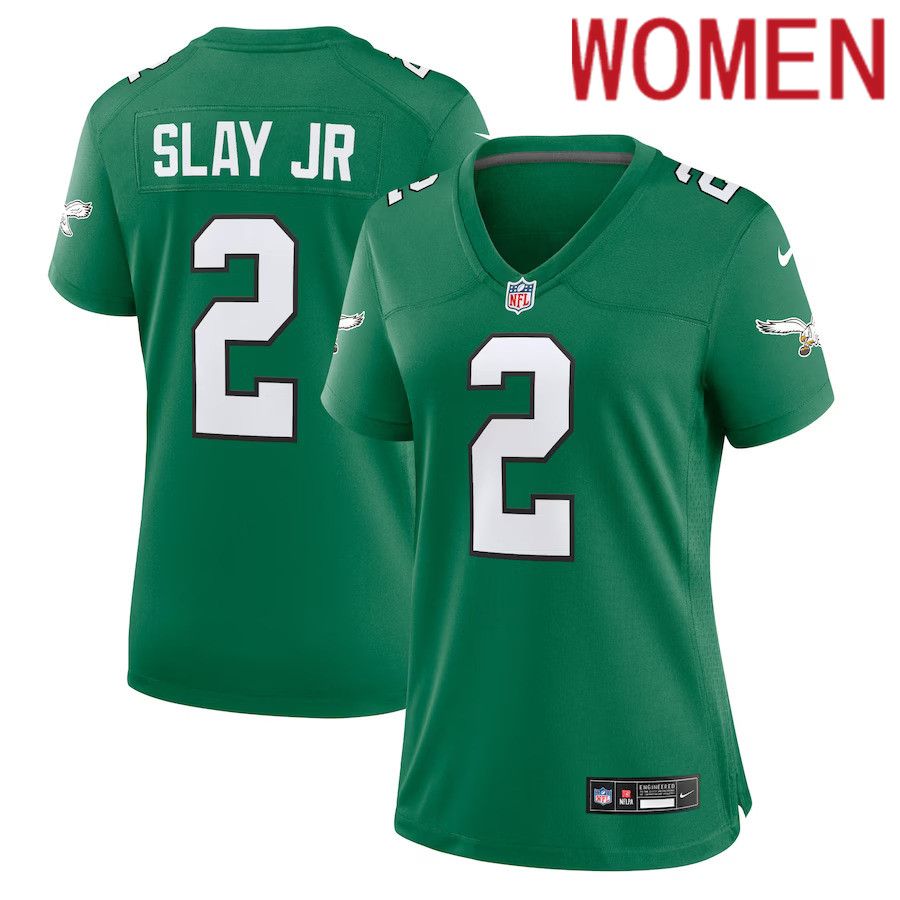 Women Philadelphia Eagles 2 Darius Slay Nike Kelly Green Alternate Player Game NFL Jersey